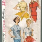 Simplicity 1782 4 Blouse / Overblouse Vintage Pattern Size 13 Bust 33