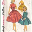 Simplicity 1737 Vintage Girls' Dress with Detachable Collar  & Cuffs Pattern Size 8