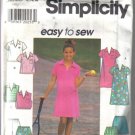 Simplicity Girl's Size  12, 14, 16 Dress, Top & Shorts Pattern no 7608