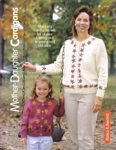 Mother and Daughter Cardigans Knitting Pattern