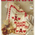 Tender Teddy Bernat knitting pattern - Pullover and Carriage Cover
