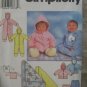 Simplicity Babies Romper Jacket Pants Blanket Sewing Pattern no.7807 Size NB,s,M,L Uncut