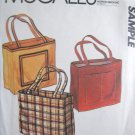 McCall's Sample Pattern for Tote Bags Uncut