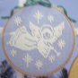 Lace Net Embroidery Christmas Designs Stockings, Reindeer Angel