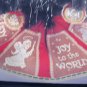 Lace Net Embroidery Christmas Designs Stockings, Reindeer Angel