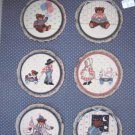 Buttons & Bows Book 2 Cross Stitch Pattern For 5" Hoops Teddy Bears, Boy, Girl