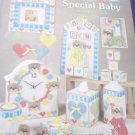 Plastic Canvas Beary Special Baby - Picture Frame Clock Tissue Cover 16 Piece Nursery Set