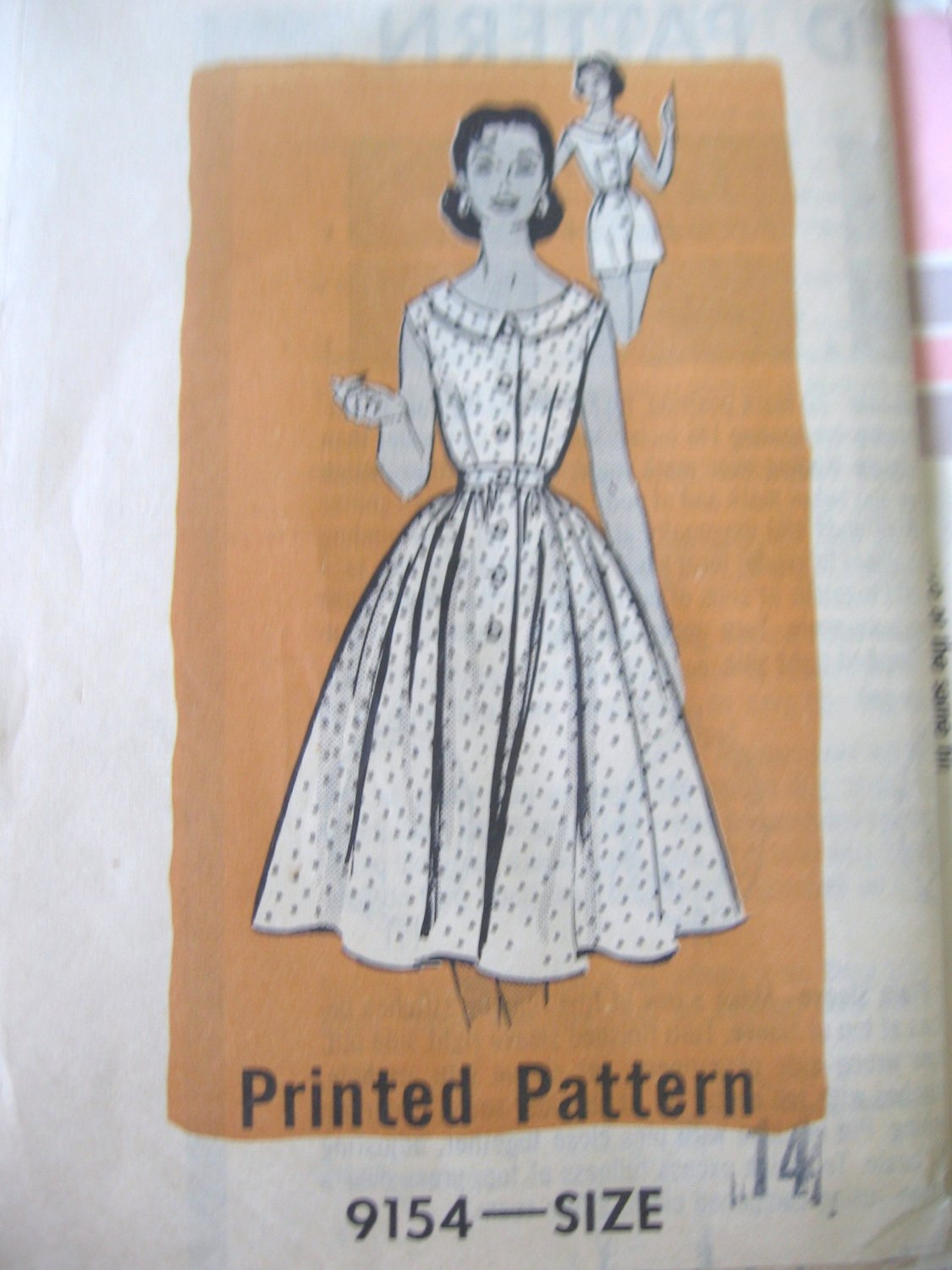 Vintage 50's Marian Martin 9154 Uncut Playsuit & Front Buttoned Skirt Pattern 14