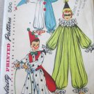 Simplicity 4864 vintage Clown Costume Sewing Pattern Childs Sm. Uncut