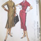 Mccall's 4354  Vintage 50's Misses' Dress Slim or Full Skirt Sewing Pattern sz 14 uncut