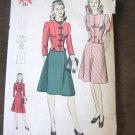 Vintage 40's 2 Piece Dress Sewing Pattern Hollywood 998 size 12