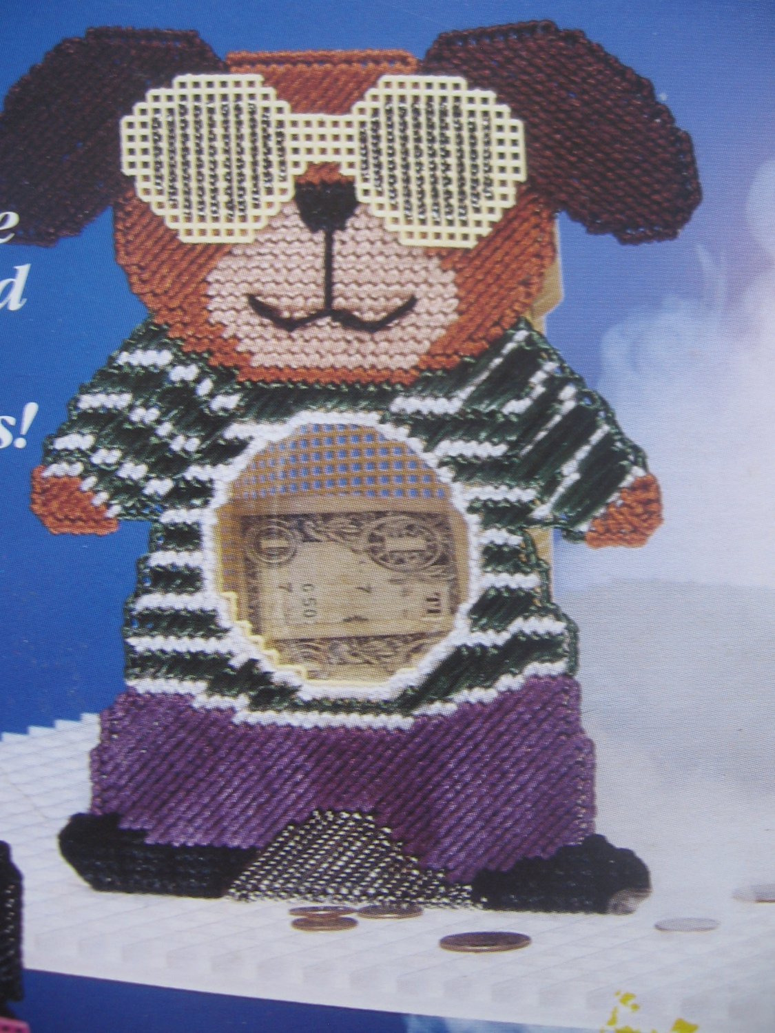 Plastic Canvas Cool Cash Banks 5 Designs