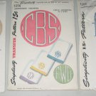 Lot of 3 1940's Simplicity Alphabet Monogram Tranfer Packets