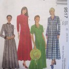 McCall's Misses' Front Buttoned Long Dress Sewing Pattern no.9517 Size 10 12 14 Uncut
