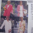 McCall's  Misses' Unlined Jacket Sewing Pattern no.6372 Size 8, 10, 12  Uncut