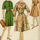 1960's Half Size  One Piece Dress Sewing Pattern with 2 Skirts Size 14 1/2 Simplicity 4777