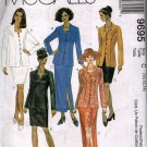 Misses Lined Jacket and Skirt Sewing Pattern  McCalls 9695 Size 10, 12, 14  Uncut