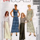 Misses Dress, Overdress and Top Sewing Pattern  McCalls 2975  Size 10, 12, 14  Uncut