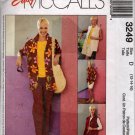 Misses  Wardrobe Shirt, Top, Pull on Pants Sewing Pattern   McCalls 3249  Size 12, 14, 16  Uncut
