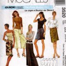 Misses Front Buttoned Skirt Sewing Pattern Quick and Easy  McCalls 3520 Size 4 6 8 10  Uncut