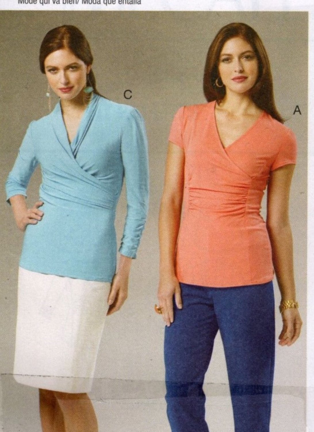 Misses Knit Tops Sewing Pattern McCalls 6513 Size 14 16 18 20 22 Uncut