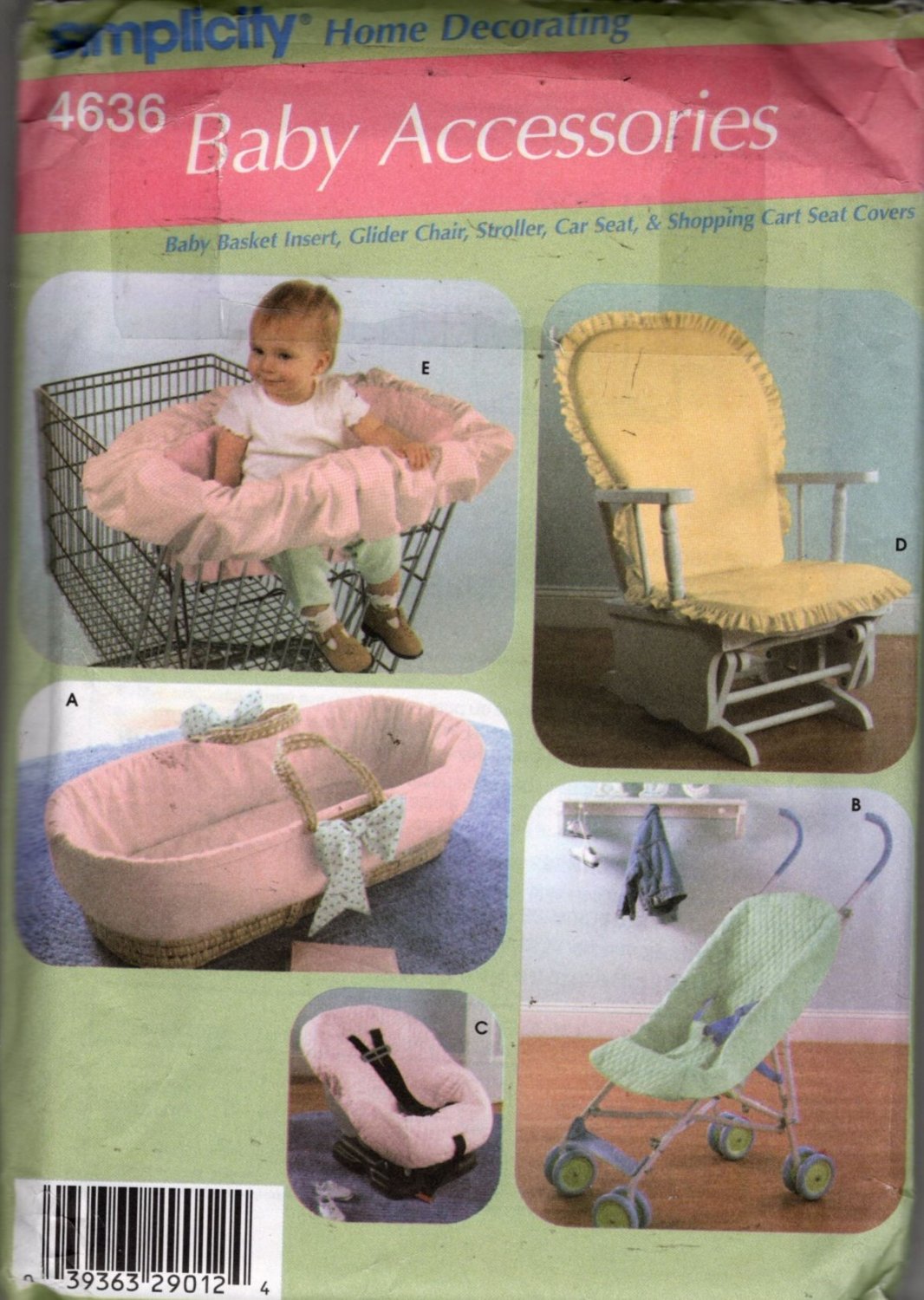 Baby Accessories Soft Covers  Sewing Pattern Simplicity 4636 Uncut