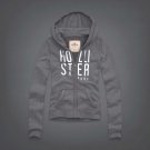 Hollister Womens Size Large Hoodie Full-zip Gray NEW