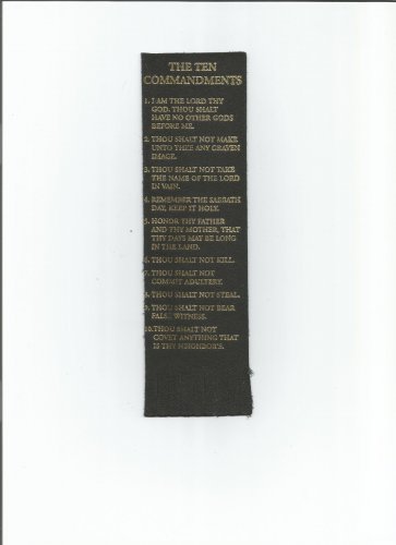 Ten Commandments Leather Bookmark