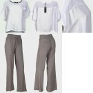 Ladies Summer GUESS Trousers Size 8 10 Top White Satin Dex Clothing Chiffon Blouse Holiday Outfit