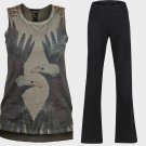 Ladies Bundle Size Woman's Loungewear Fleece Pants Top T-Shirt New