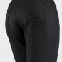 Ladies Black Wax Jeans Size 14 Woman Stain Off White Top
