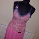 SIZE 8 Ladies Pink Loungewear Pyjamas Top & Bottoms 2PC Lounge Pants  & Floral Top - New With Tags