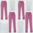 SIZE 18 Ladies Pink Lounge Pants & White Trim Top Woman 2PC Pyjamas  - NEW