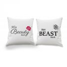 His & Her Personalised Cushions Covers Gift Set - Wedding Engagement House Warming