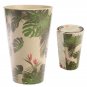 Eco Friendly Cheese Plant Plates & Cup Set Bamboo Fibre Durable Dinner 9 Piece Gift Set