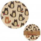 9 Piece Eco Friendly Feline Cat Plates & Cup Set Bamboo Fibre Durable Dinner Eco Friendly