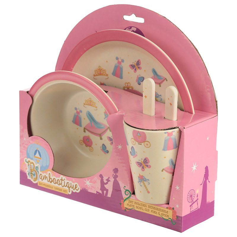 Baby feeding Set Toddler Plate Bowl 5PC Infant Matching Eco Gift Set