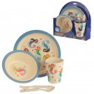 Baby feeding Set Toddler Plate Bowl 5PC Infant Matching Eco Gift Set - Mermaid