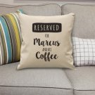 Personalised Reserved Seat Cushion with Insert  - Favourite Gift - Drink and Name