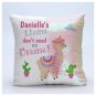 Personalised Sequin Cushion Cover White & Silver Llama Design -
