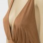 Ladies Bodysuit Bronze High Leg Suit with Crisscross Back Finish