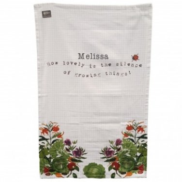 Personalised Kitchen Tea Towel Gardening Design - 2 Pack Giftware Family Friend