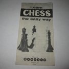 1967 Bar-Zim Classic Chess Board Game Piece: Instruction Booklet