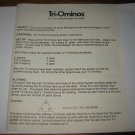1990 Tri-ominoes 25th Anniversary ed. Board Game Piece: Instruction Booklet