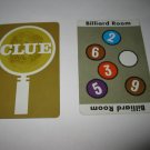 1963 Clue Board Game Piece: Billiard Location Card