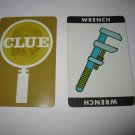 1963 Clue Board Game Piece: Wrench Weapon Card
