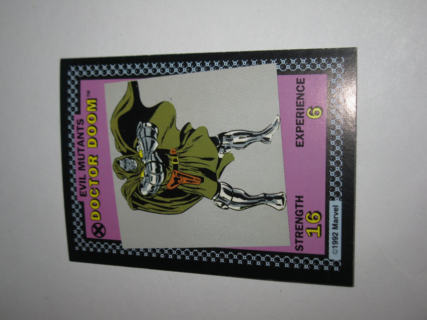 1992 Uncanny X-Men Alert! Board Game Piece: Doctor Doom Evil Mutants Card