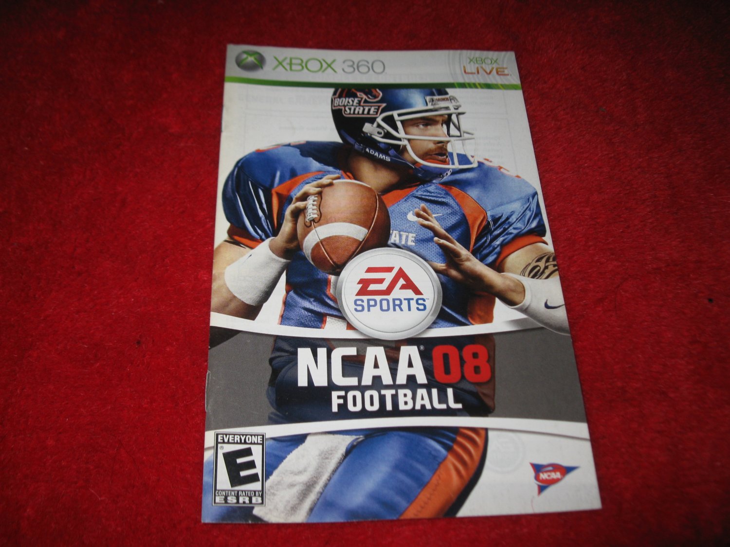 NCAA Football 08 : Xbox 360 Video Game Instruction Booklet