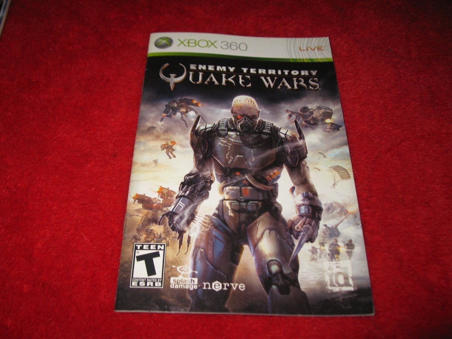 Quake Wars, Enemy Territory : Xbox 360 Video Game Instruction Booklet