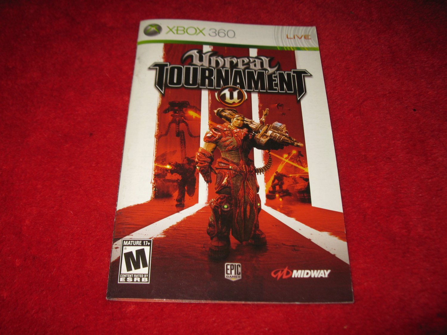 Unreal Tournament : Xbox 360 Video Game Instruction Booklet
